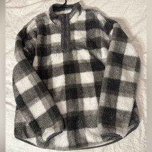 Plaid Fleece Pullover Small